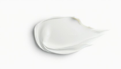 Cream smears on white background.