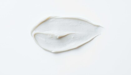 Cream smears on white background.