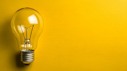 Light Bulb on Yellow Background, bright, idea, inspiration, creativity, innovation