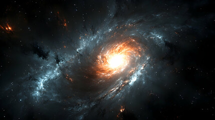 Fototapeta premium Cosmic Spiral Galaxy, space, stars, nebula, universe, astronomy