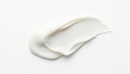 Obraz premium Cream smears on white background.