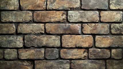 Obraz premium Antique old brick wall texture with mold creates a unique atmosphere. The antique brick wall texture includes intriguing details and offers ample copy space for creative use.