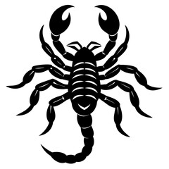 Scorpion Black silhouette vector illustration isolated on a transparent background