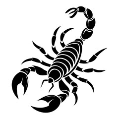 Scorpion Black silhouette vector illustration isolated on a transparent background