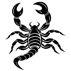 Scorpion Black silhouette vector illustration isolated on a transparent background