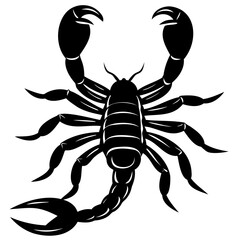 Scorpion Black silhouette vector illustration isolated on a transparent background
