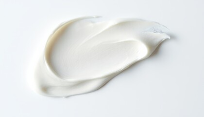 Cream smears on white background.