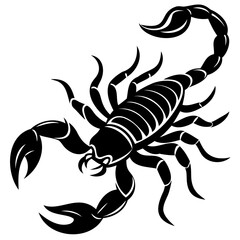 Scorpion Black silhouette vector illustration isolated on a transparent background