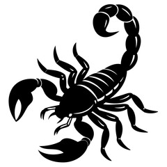 Scorpion Black silhouette vector illustration isolated on a transparent background