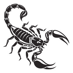 Scorpion Black silhouette vector illustration isolated on a transparent background