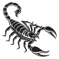 Scorpion Black silhouette vector illustration isolated on a transparent background