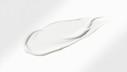 Cream smears on white background.