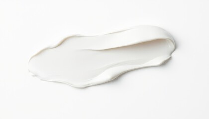 Cream smears on white background.