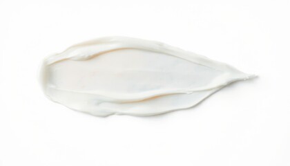 Cream smears on white background.