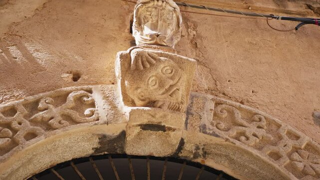Apotropaic Mask On The Portal Of An Ancient House In Tropea, Calabria