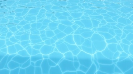 Obraz premium Blue water in a swimming pool with rippled surface, blue, turquoise