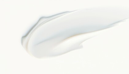 Cream smears on white background.