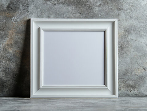 Aesthetic Clean Graphic White Blank Photo Frame Mockup template with Minimalist Decoration
