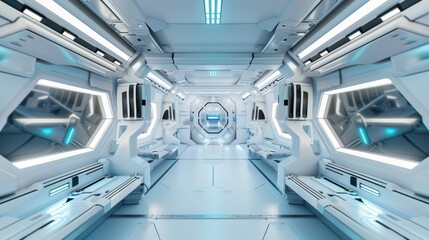 Futuristic Spaceship Corridor