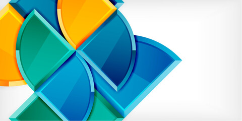 Triangle circles background. Vector Illustration For Wallpaper, Banner, Background, Card, Book Illustration, landing page