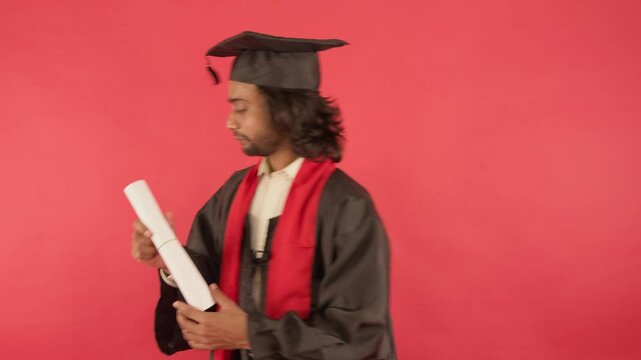 Young Student Receiving Postgraduate Certificate