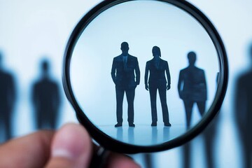 Job search concept. Hiring Human Resources. unemployment finding job search for resume register job interview, find your career. headhunting and recruitment process	
