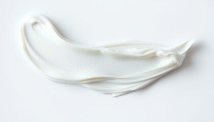 Cream smears on white background.