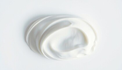Fototapeta premium Cream smears on white background.