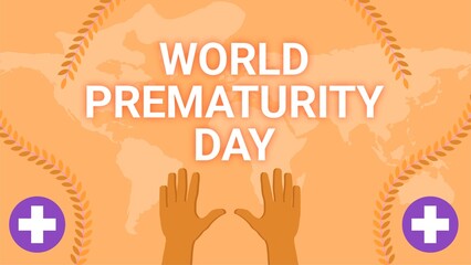 ​World Prematurity Day web banner design illustration 