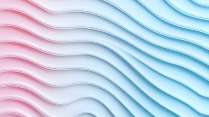 Obraz premium Abstract wavy pattern in soft pink and blue tones