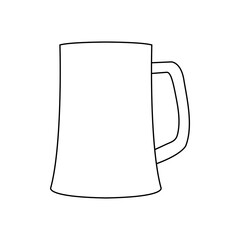 Illustration of a glass of beer vector, icon