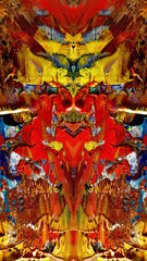 Fototapeta premium Abstract art background . Hand painting artwork . Canvas .