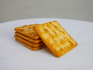 crackers on a plate
