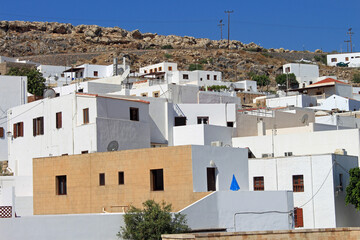 Fototapeta premium Grèce ville de Lindos sur l'Île de Rhodes 