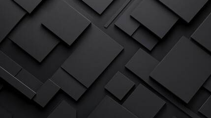Fototapeta premium Geometric 3D Cube Pattern, Abstract Black Wallpaper