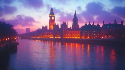 Fototapeta premium London Skyline at Dusk