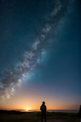 Beautiful night starry sky