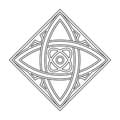 Celtic national style interlaced pattern isolated vector. Celtic knot vector illustration. Nordic symbol. Celtic cross knotwork.