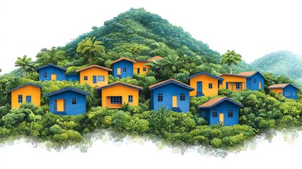 Papercut style illustration for Niue National Day highlighting community festivals traditional games and local craftsmanship promoting appreciation for cultural heritage