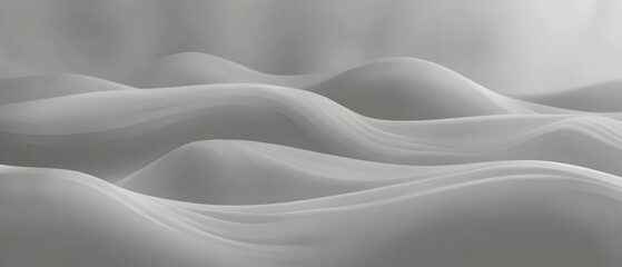 Obraz premium A serene abstract landscape featuring soft, undulating waves in various shades of gray, evoking a sense of calm and tranquility.