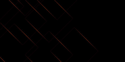 Black and red  vector futuristic tech glow and shinning line simple modern abstract background. Abstract luxury red geometric random chaotic lines with many squares and triangles shape on black bg
