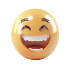 Fototapeta premium 3d smiley icon isolated transparent background