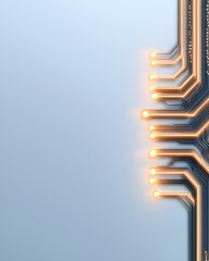 Obraz premium Futuristic circuit board with glowing connections