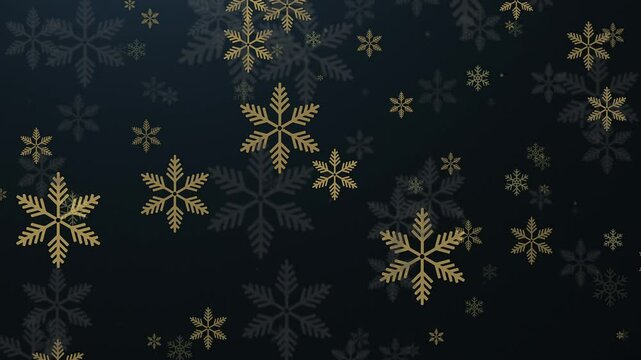 Christmas Snowflakes On Black Background