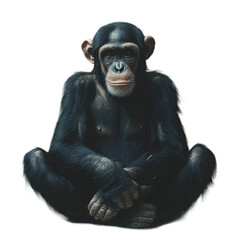 Fototapeta premium Ultra Realistic Portrait of a Chimpanzee Sitting