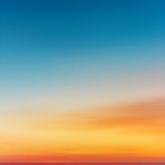 Serene sunset over the ocean horizon