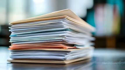 Approved Property Loan Application with Financial Documents Stack
