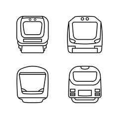  Outline train icon design illustration