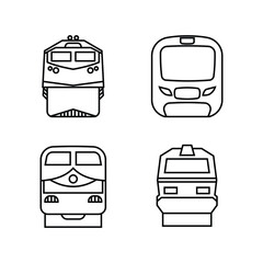  Outline train icon design illustration