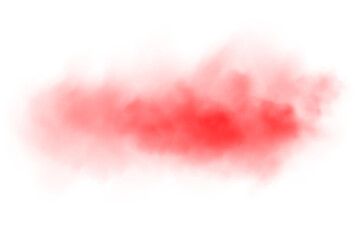 Abstract realistic red smoke isolated on transparent background